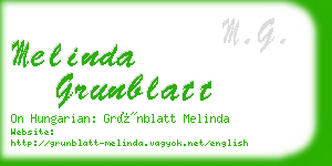 melinda grunblatt business card
